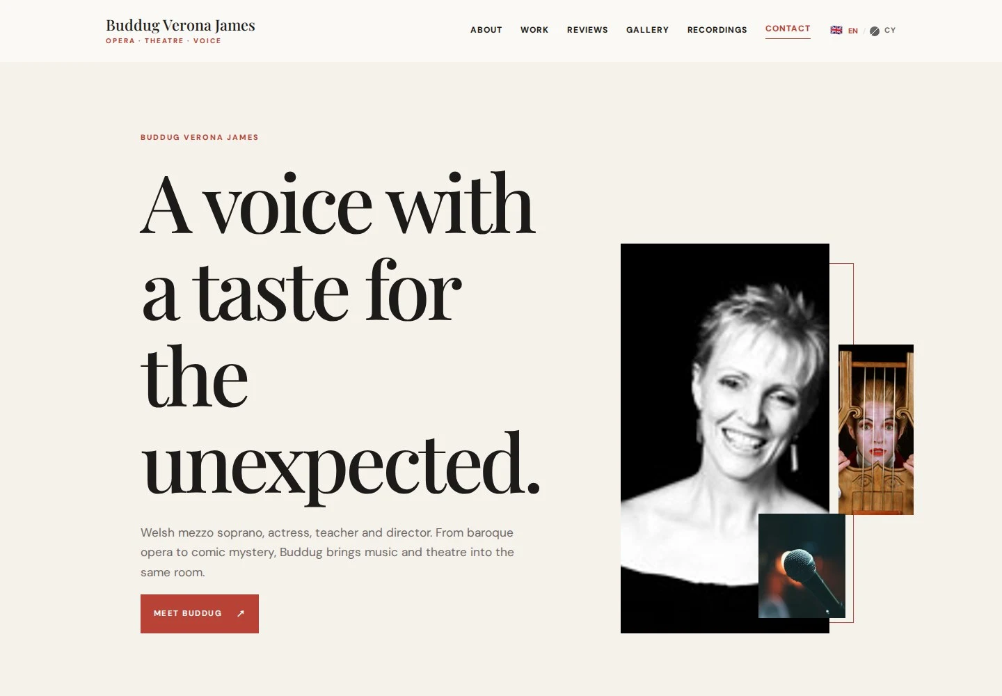 Buddug Verona James — genuine website in development